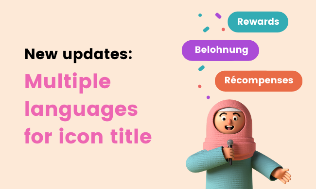 multiple languages for icon title