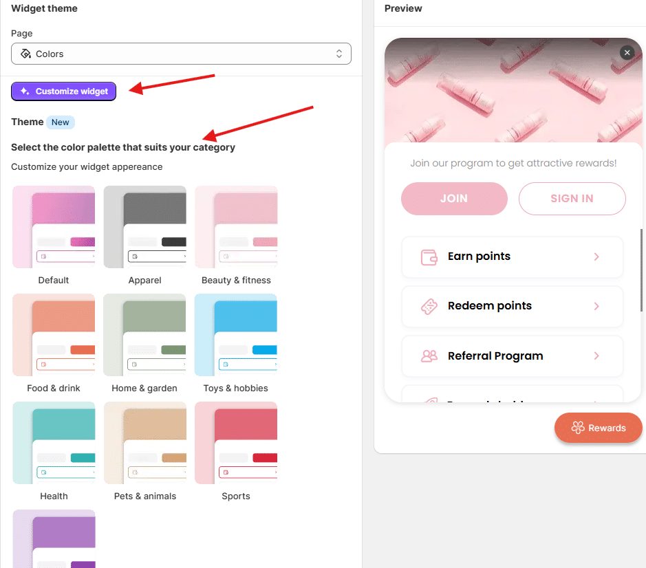 AI and color pallete