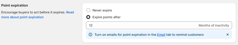 Point expiration