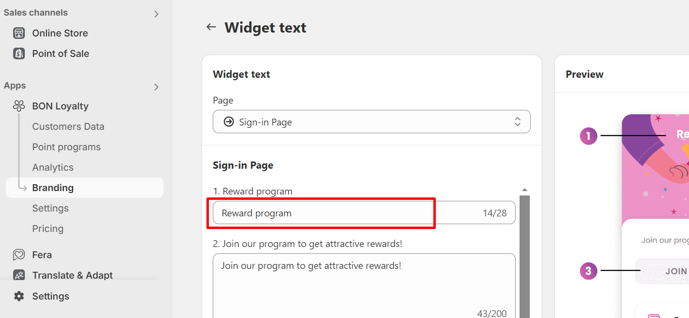 Loyalty program name