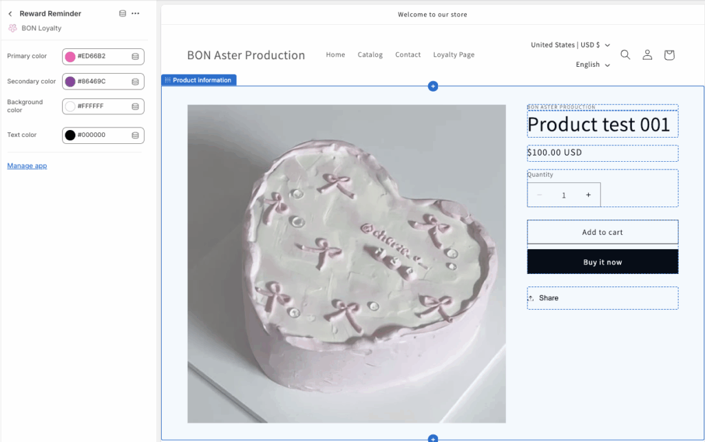 Customize the In-line Reminder