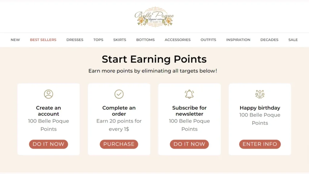 Way to earn Belle Poque's point in their loyalty program