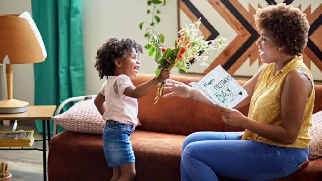 Moms get flowers and presents on Mother's Day