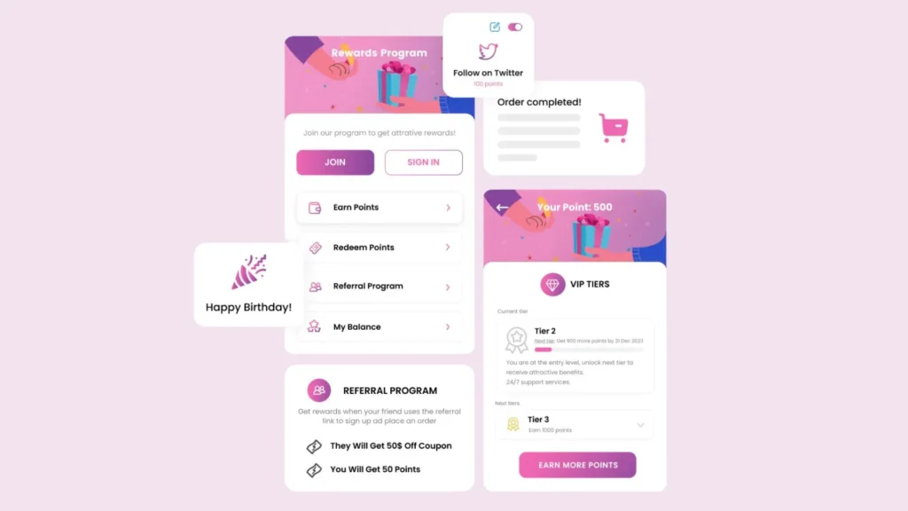 Starbucks Reward’s mobile app - points reward system