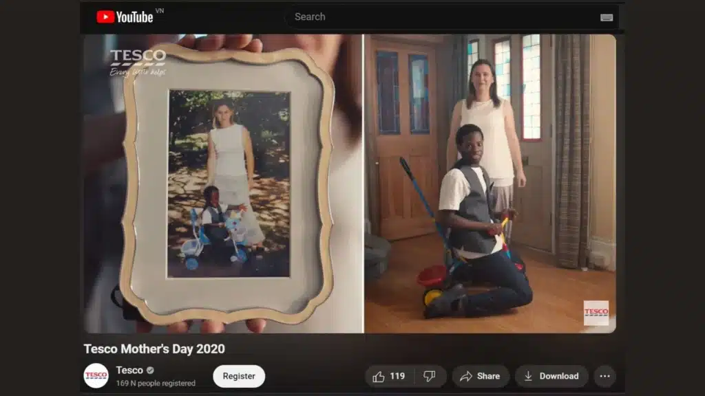 Tesco's #EveryMum ad on YouTube