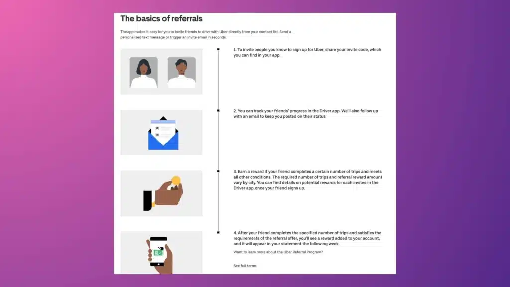 Uber'd referral program