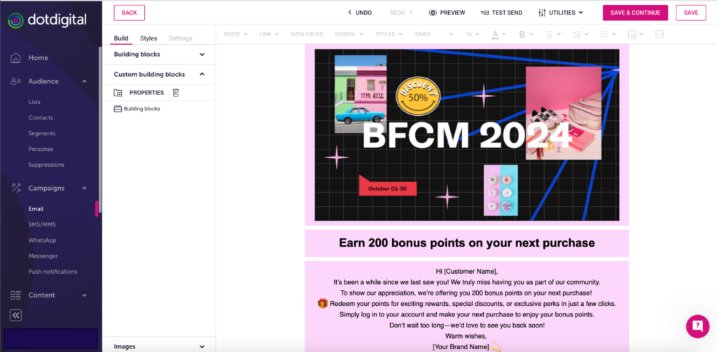 BON also integrates with trusted email marketing partners like Dotdigital and Klaviyo