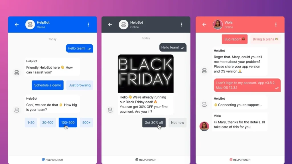 An example of AI-powered chatbots.